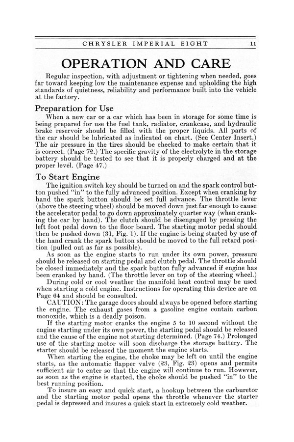 1930 Chrysler Imperial 8 Owners Manual Page 60
